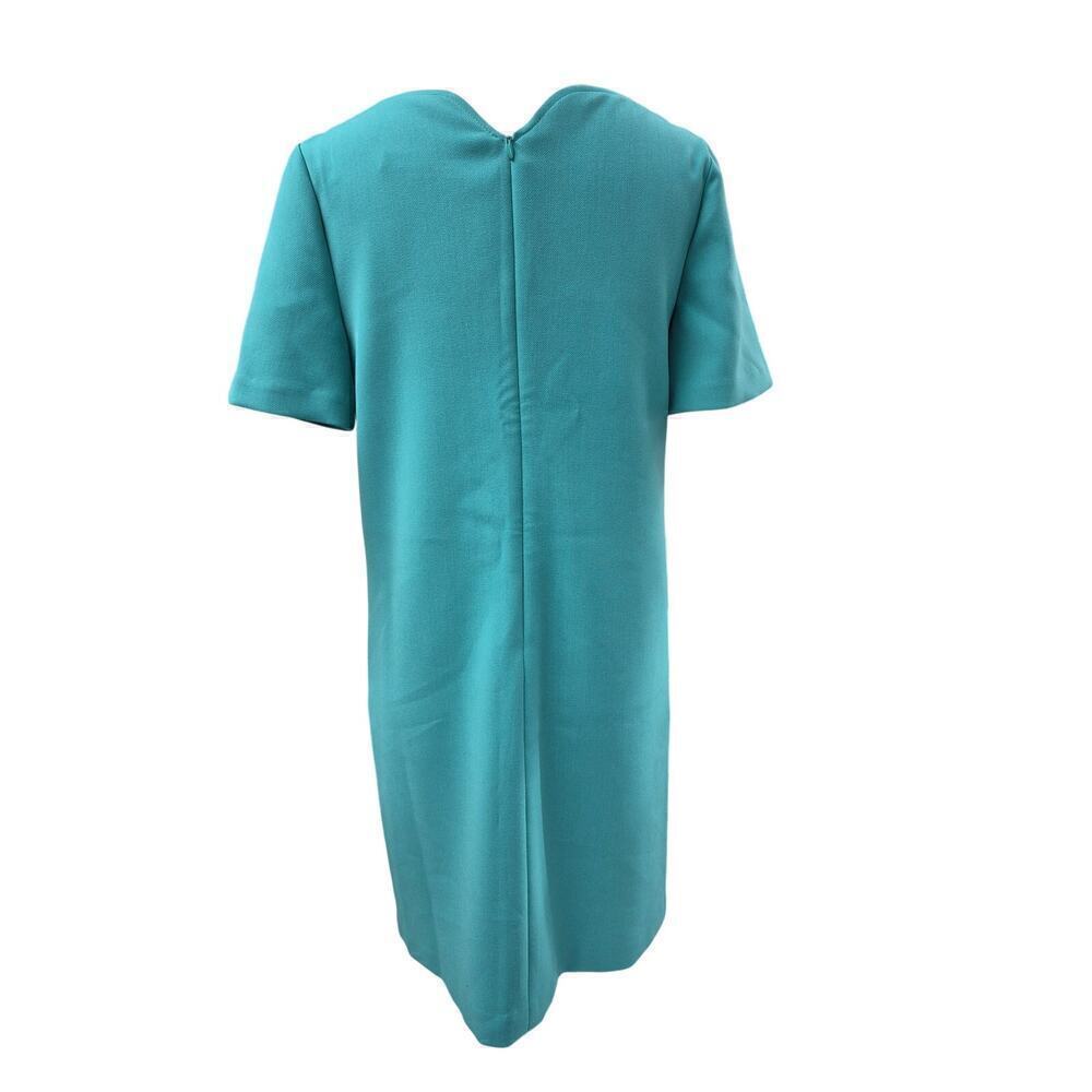 Trina Turk Penny Dress Aqua Green Shift Dress Zipper Back Fully Lined Sz 4 NWOT - Picture 7 of 7
